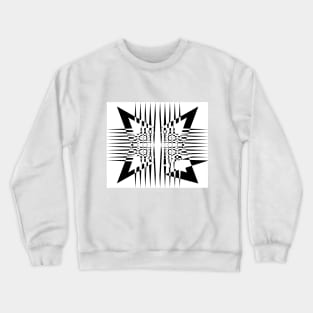 Geometric explosion black and white Crewneck Sweatshirt